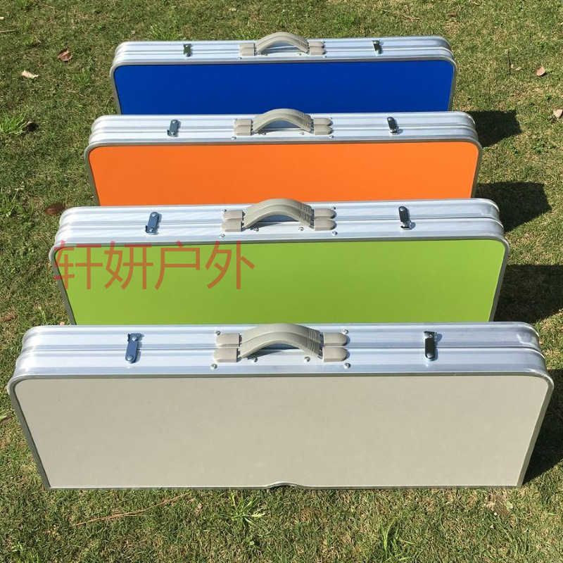 户外折叠桌 烧烤桌 铝合金野餐桌 便携式连体桌折叠桌椅 野营桌 桌椅详情18