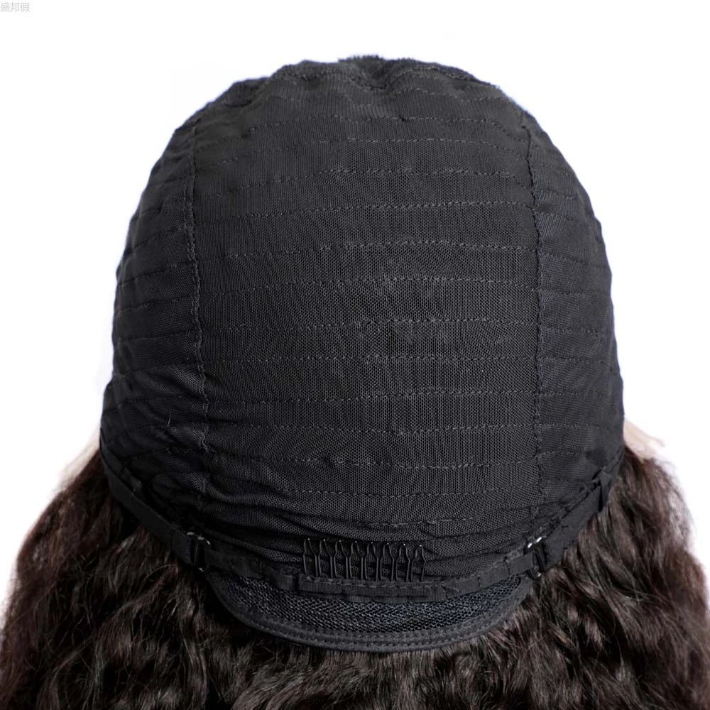 18, 20, 22, 24-inch deep-water wave heat-resistant synthetic wig, fully mechanized fake hair wig, black women's wig pic 5