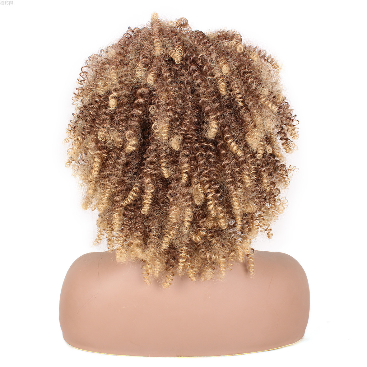 假发 欧美假发女冰丝发带小卷发短款headband short curly wig详情7