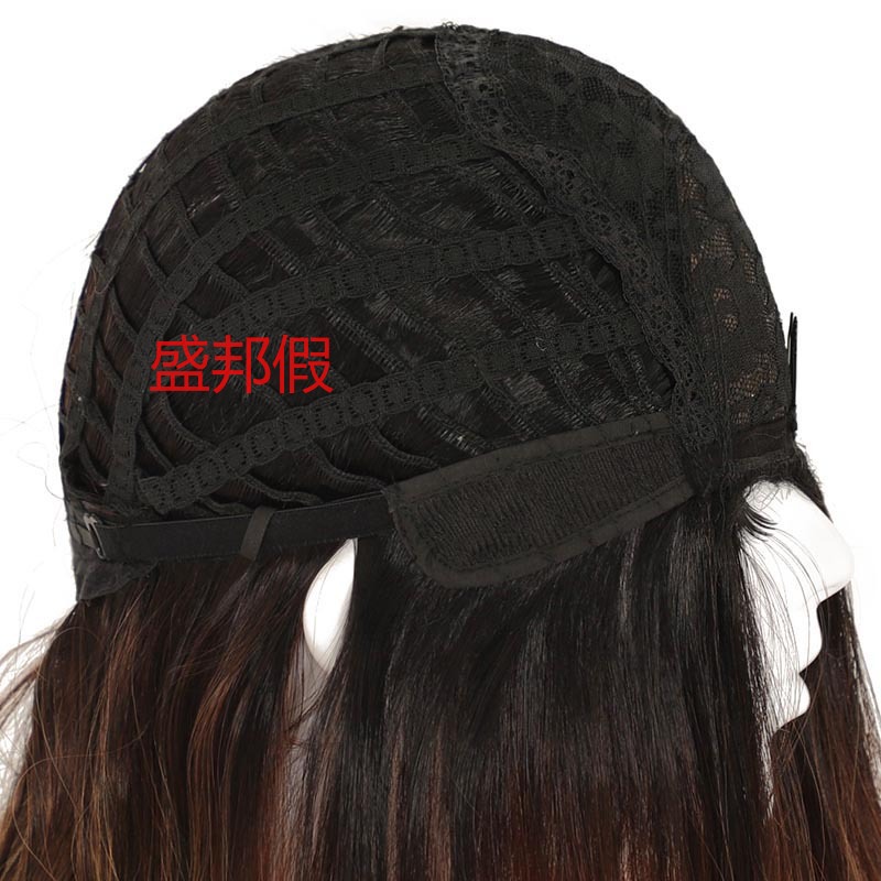 假发工厂头套女 欧美 长直发内扣T色染色 跨境热卖 假发头套详情4