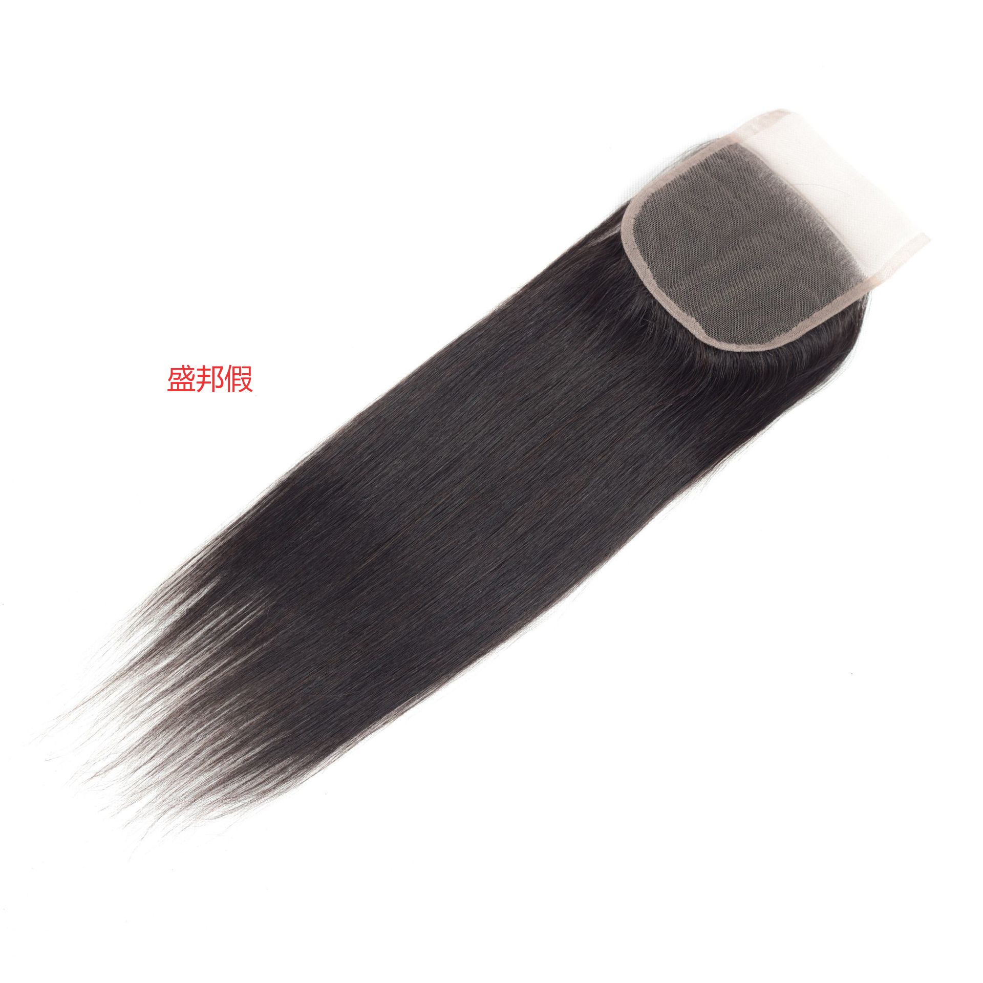 自然色真人发假发4x4发块human hair lace closure详情3