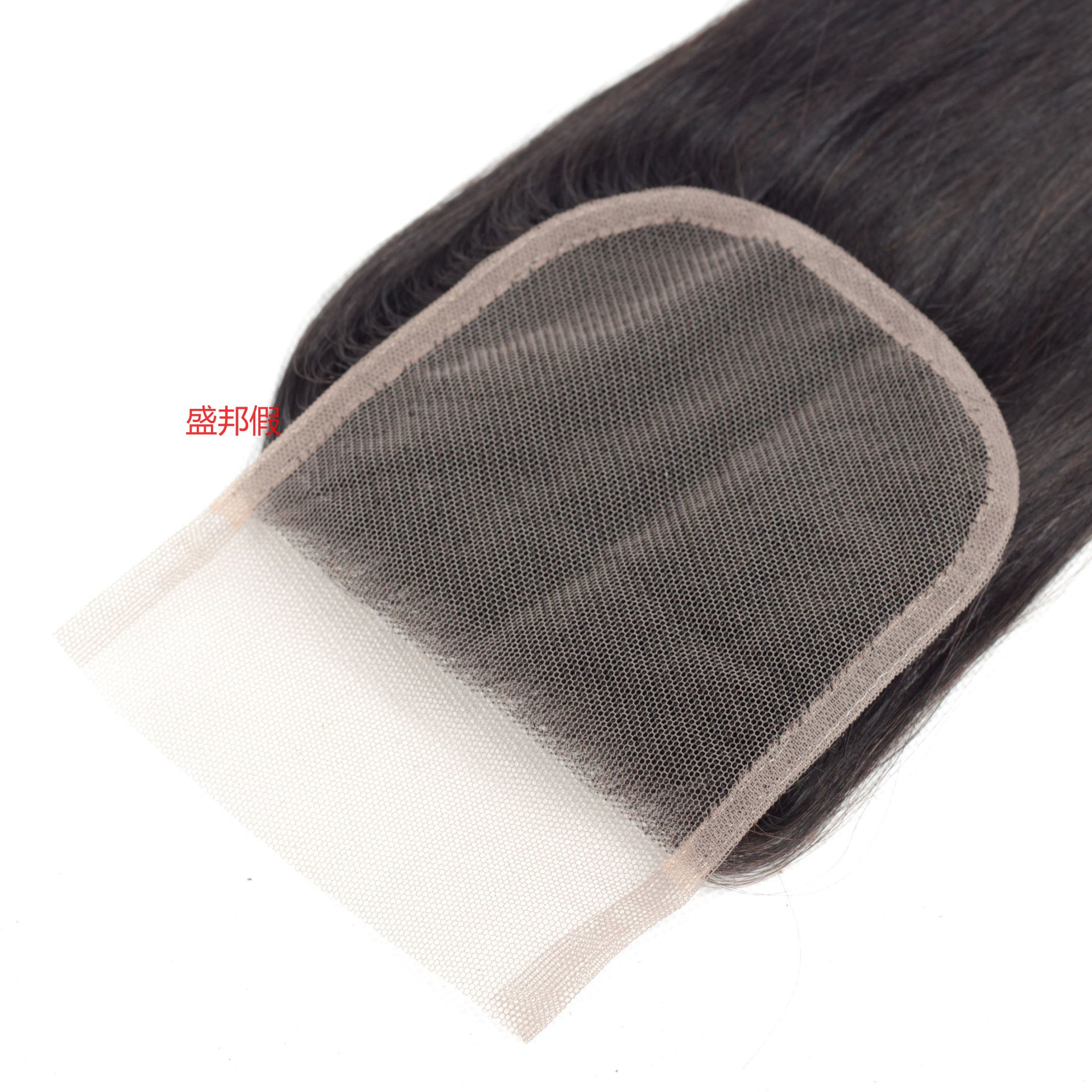 自然色真人发假发4x4发块human hair lace closure详情5