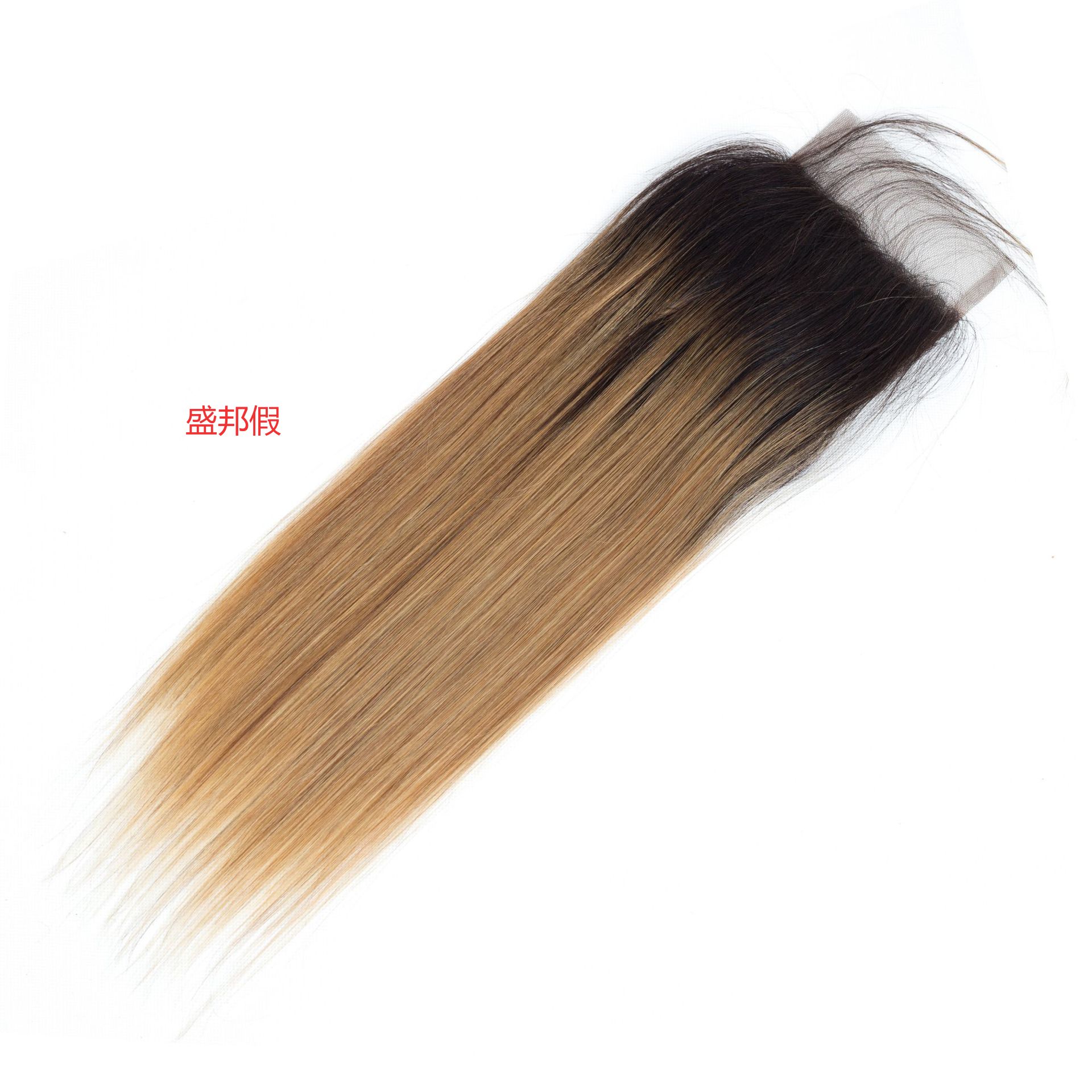 4x4 1b/27 真人发假发发块 lace closure亚马逊爆品 蕾丝发块详情1