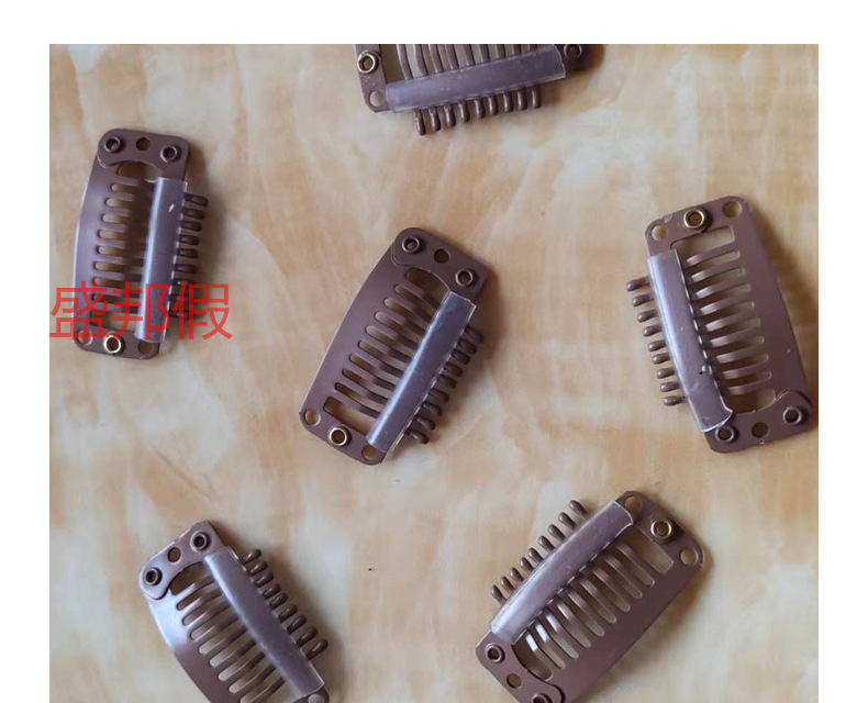 DIY carbon steel 3.2CM nine-tooth anti-rust wig, BB clip, water drop pet clip, direct sales hair extension pic 2