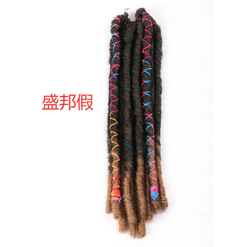 crochet hair faux loc 异国情调 非洲脏辫头 化纤低温丝女士假发详情4