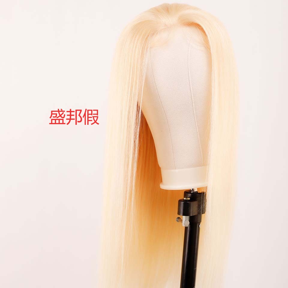 613#头套欧美假发 13*4 human hair wig 真人发前头蕾丝头套详情3