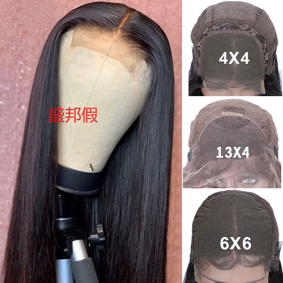 13x4 hand-woven front lace human hair wigs Lace headgear real human hair pic 3