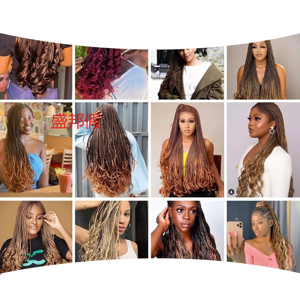 Synthetic fiber wig with braid Loose Wave Crochet Hair single tube large roll spiral roll 150g pic 1