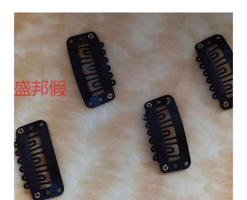 DIY carbon steel 3.2CM nine-tooth anti-rust wig, BB clip, water drop pet clip, direct sales hair extension pic 3