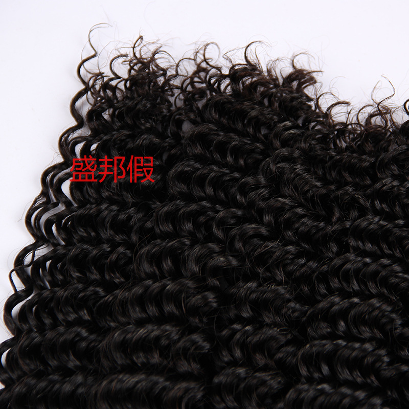 欧美 巴西真人假发 顺发曲发发帘 deep wave 海外代发 真人发发帘详情3