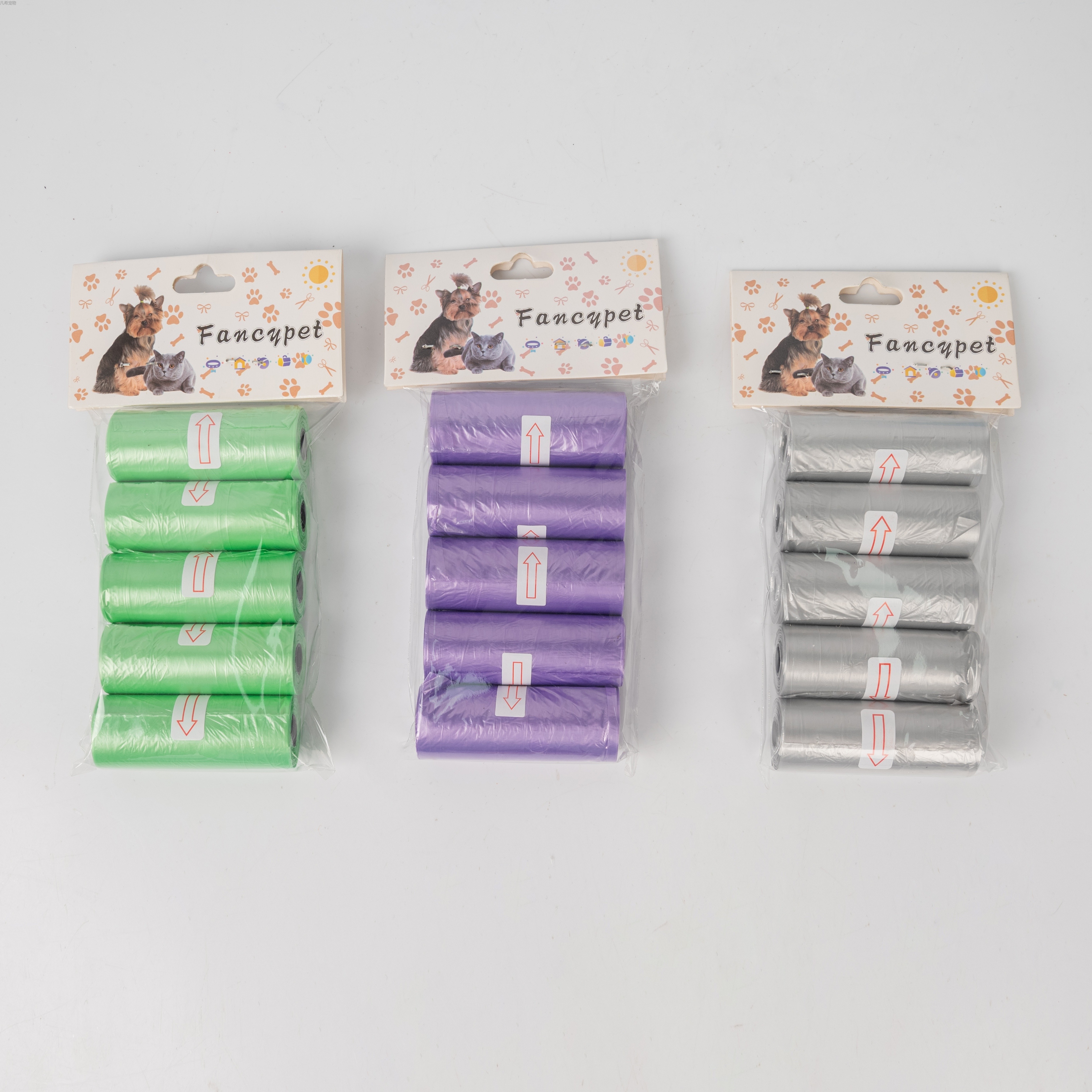 FANCYPET宠物垃圾袋批发狗狗拾便袋可降解连卷式多色狗屎袋猫咪粪便袋 厂家直销 详情1