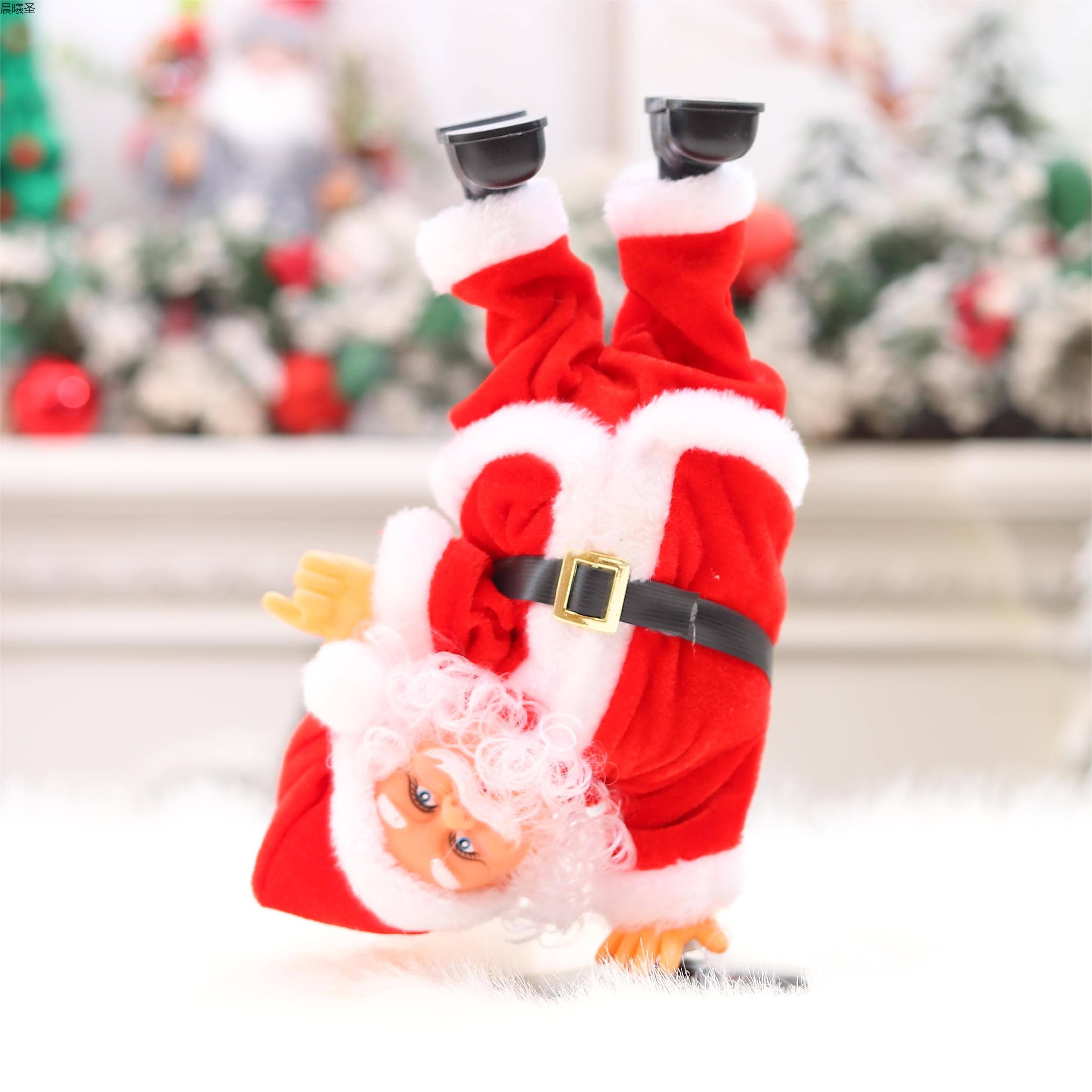 New Christmas decorations, electric upside-down street dance Santa Claus dolls, Christmas creative children's toy ornaments Application Scenario