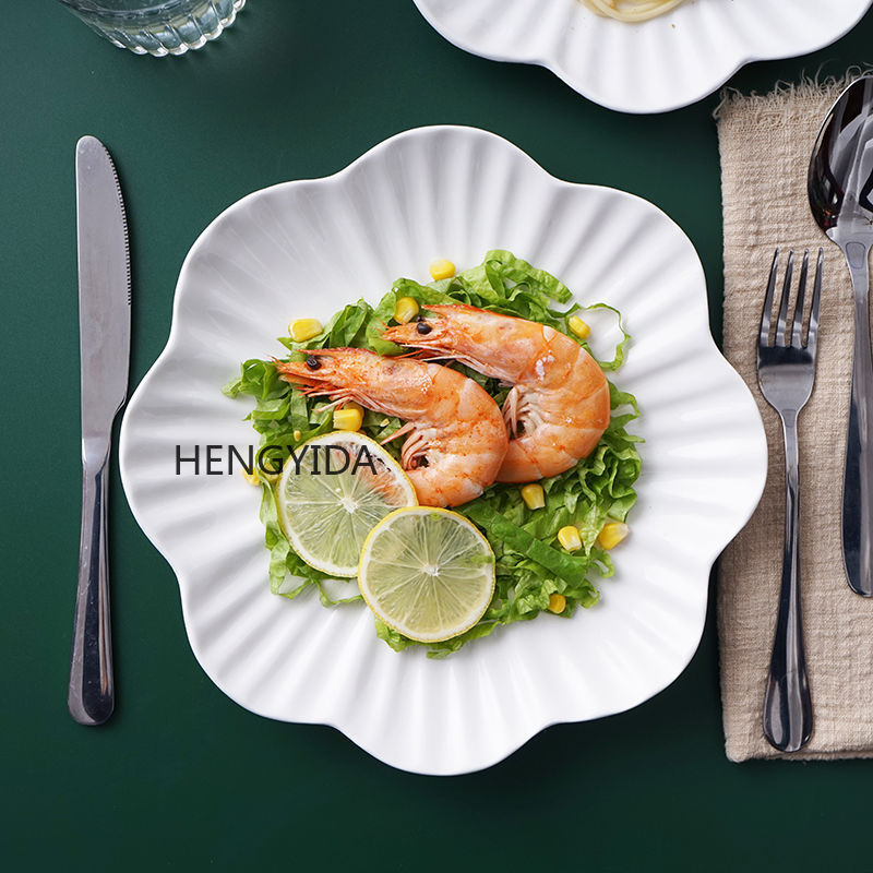 酒店餐具批发新形创意盘9-10英寸百合盘果盘水果沙拉盘 餐具 批发详情4