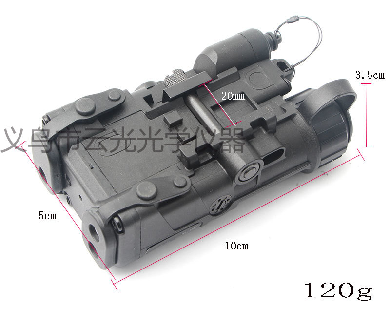 peq三代红激光镭射盒红外线LED强光电筒亮度可调节户外战术手电电池盒详情7