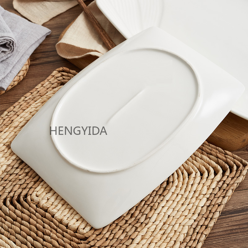 The hotel features a magnesium-reinforced porcelain rectangular fresh fruit plate, a high-white ceramic dish inventory, a heart plate, a sushi plate, and Japanese fish pic 6