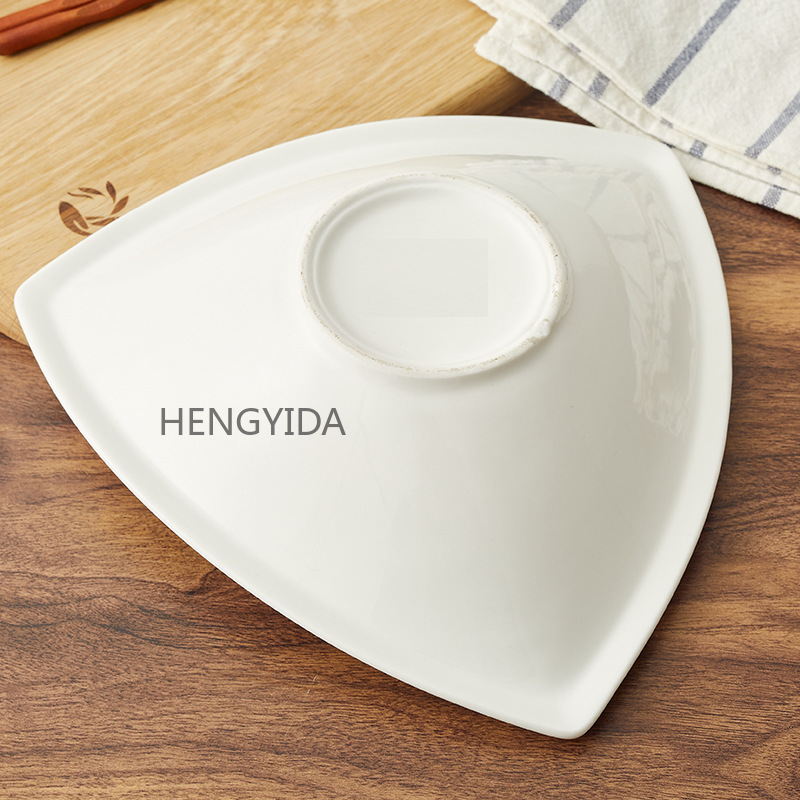 Hotel tableware: ceramic bowls, plates, triangular edge bowls pic 6