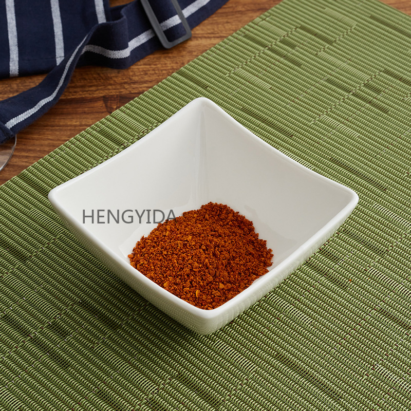 Caviar spoon, ceramic water drop bowl, 4-inch square upturned bowl, small seasoning bowl, dipping sauce bowls and plates, hotel supplies tableware pic 6