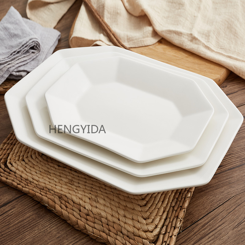 Tableware, plates, ceramic hotel supplies, flat plates, star anise fruit plates, Western plates pic 3