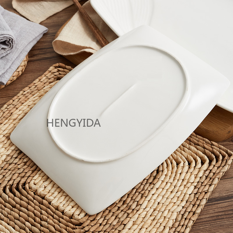 Ceramic plates, rectangular fresh fruit inventory, heart plates, hotel tableware, sushi plates pic 5