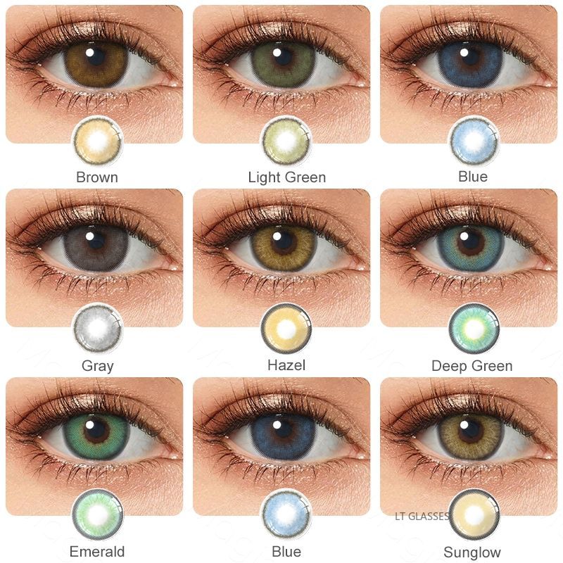 新款彩色隐形眼镜美瞳大量现货 外贸OEM可定制品牌contact lenses产品图