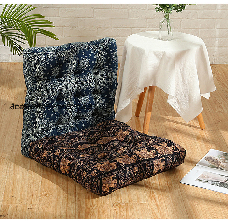 民族风波西米亚印花棉麻蒲团垫飘窗榻榻米加大加厚坐垫详情9