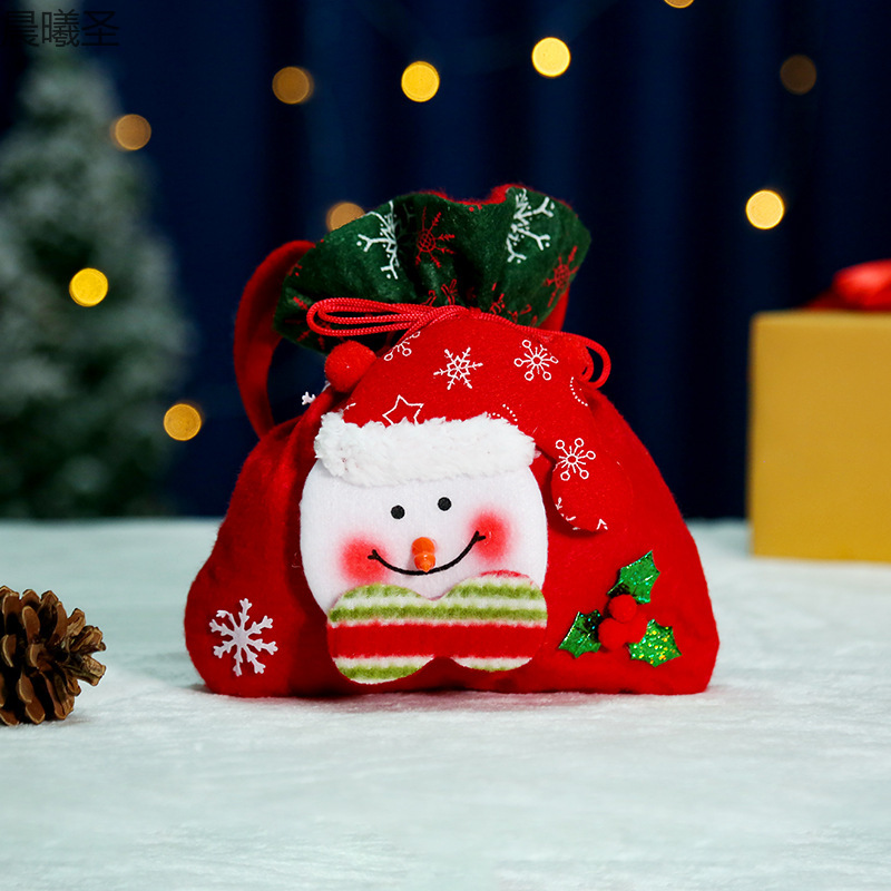 Bolsas de regalo de navidad bolsas de manzana colgantes bolsas de caramelo para niños bolsas de regalo de tamaño pequeño de dibujos animados accesorios regalos de navidad Application Scenario