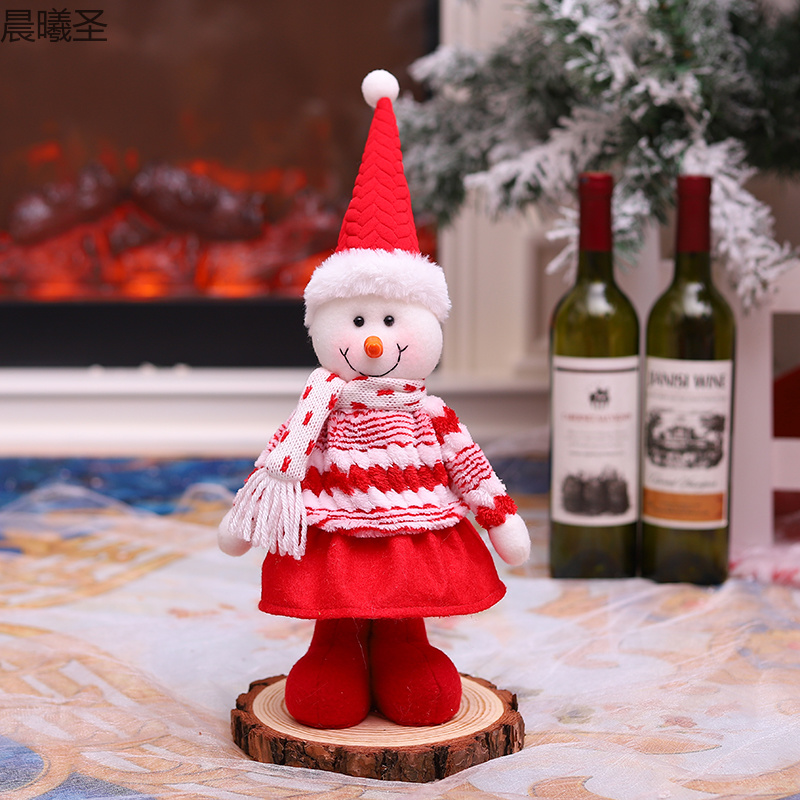 Christmas decoration items: Red Santa Claus figurine window, Christmas decoration dolls, Christmas reindeer, Christmas gifts details Picture