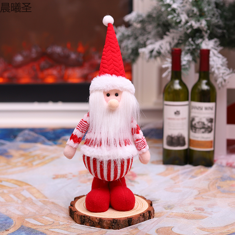 Christmas decoration items: Red Santa Claus figurine window, Christmas decoration dolls, Christmas reindeer, Christmas gifts Specification image