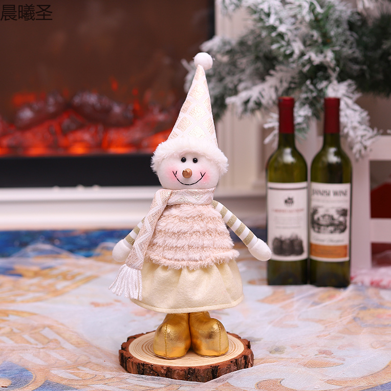 Christmas decorative items: Golden Santa Claus doll display window, Christmas decorative dolls, Christmas reindeer, Christmas gifts Specification image