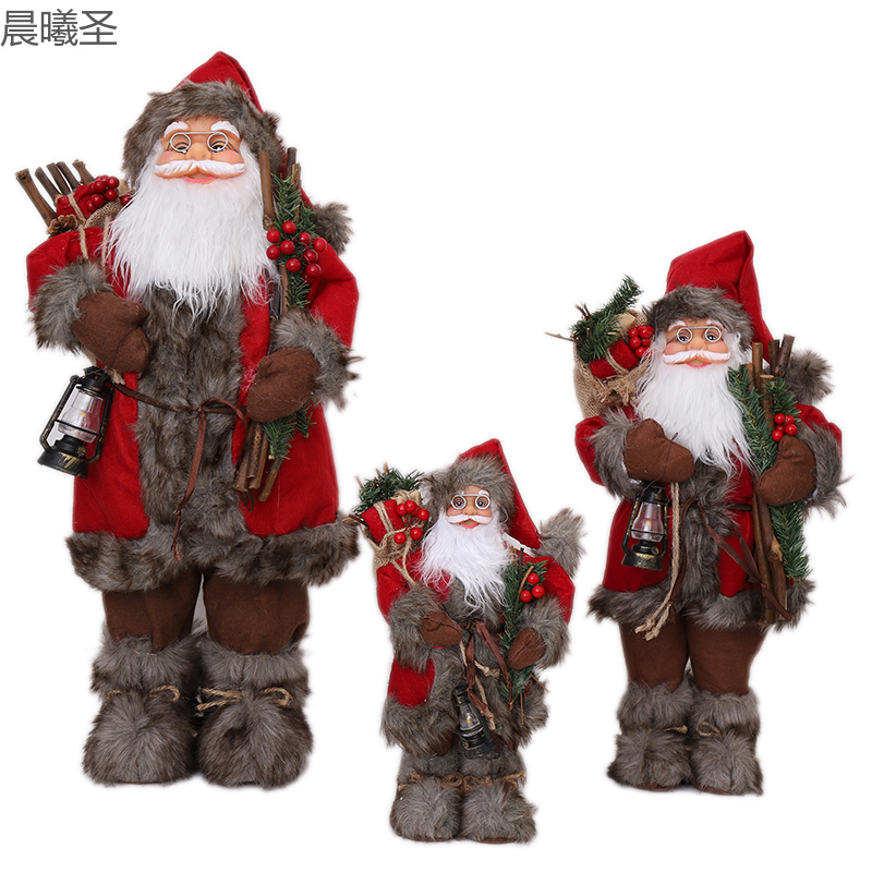 布艺圣诞老人/圣诞公仔/圣诞老人白底实物图