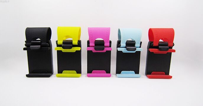 汽车方向盘手机支架 车载手机架导航架卡扣式中控手机支架适用于方向盘 婴儿车 手机 导航MP4等55-80毫米之间电子设备详情6