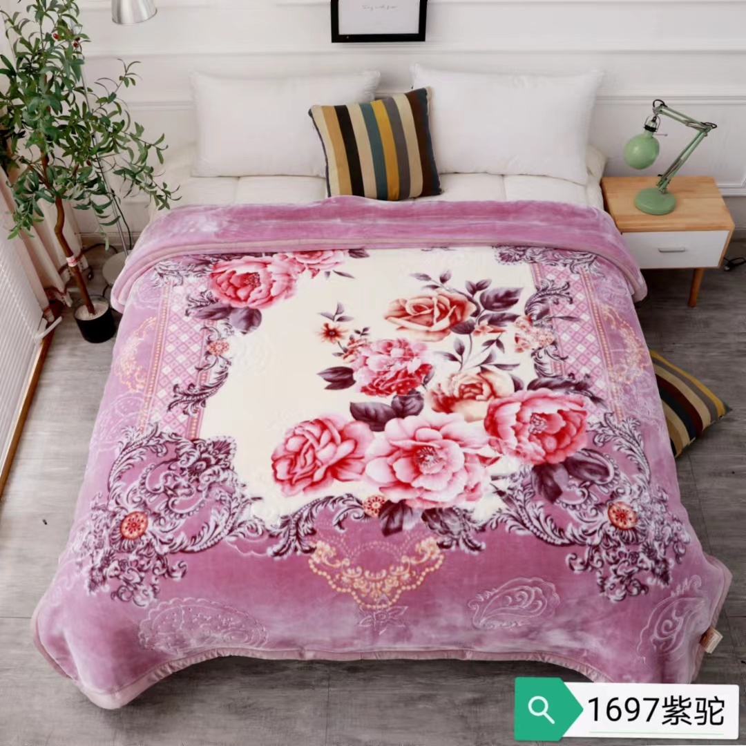 New bedding products for 2025: cloud blanket, enlarged and warm, edge embossed cloud blanket, wedding blanket, Angora blanket, wedding blanket pic 12