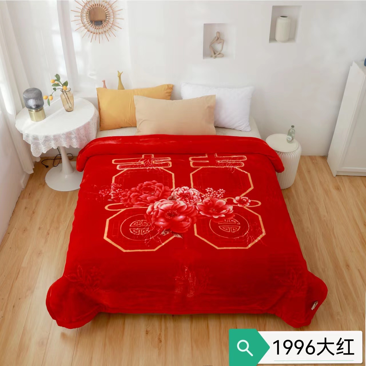 New bedding products for 2025: cloud blanket, enlarged and warm, edge embossed cloud blanket, wedding blanket, Angora blanket, wedding blanket pic 6