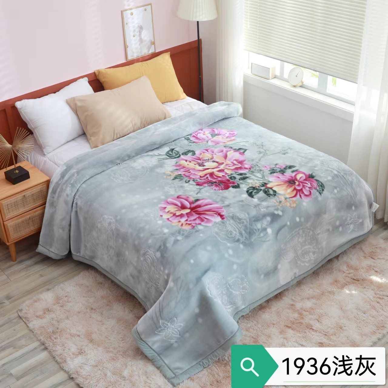 New bedding products for 2025: cloud blanket, enlarged and warm, edge embossed cloud blanket, wedding blanket, Angora blanket, wedding blanket pic 15