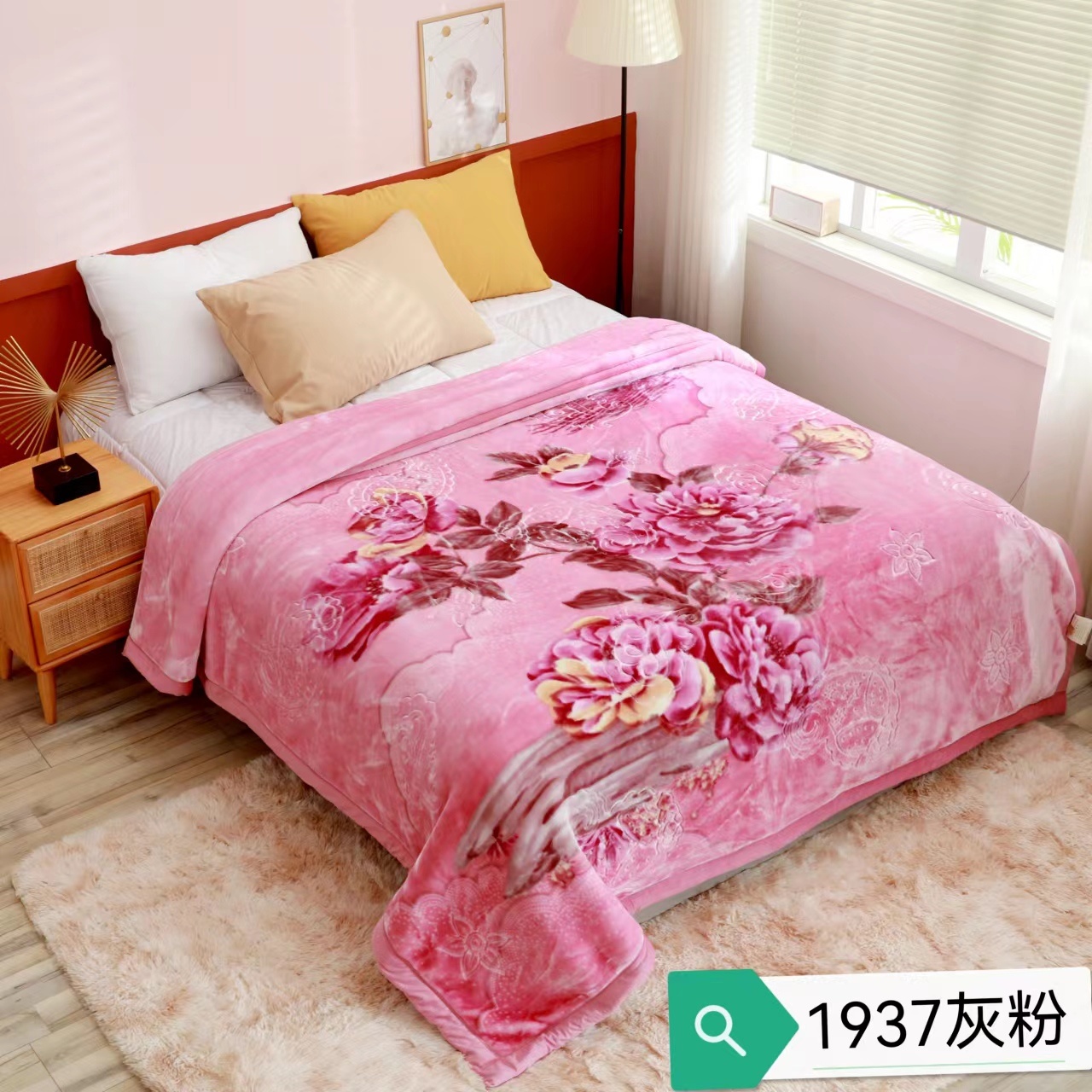 New bedding products for 2025: cloud blanket, enlarged and warm, edge embossed cloud blanket, wedding blanket, Angora blanket, wedding blanket pic 16