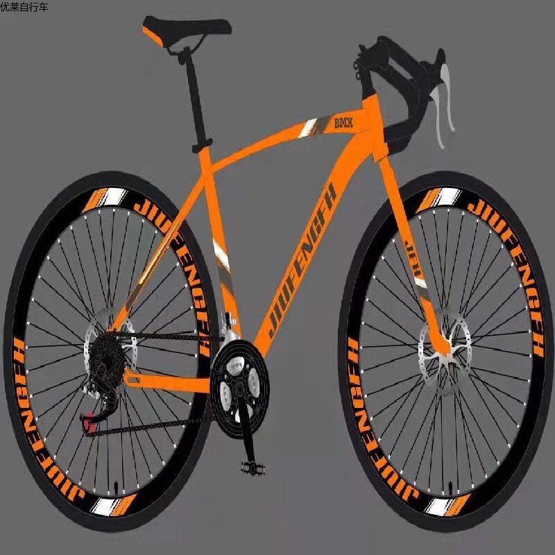 自行车26寸21速高碳钢车架公路车新款山地车男女自行车骑行单车详情图2