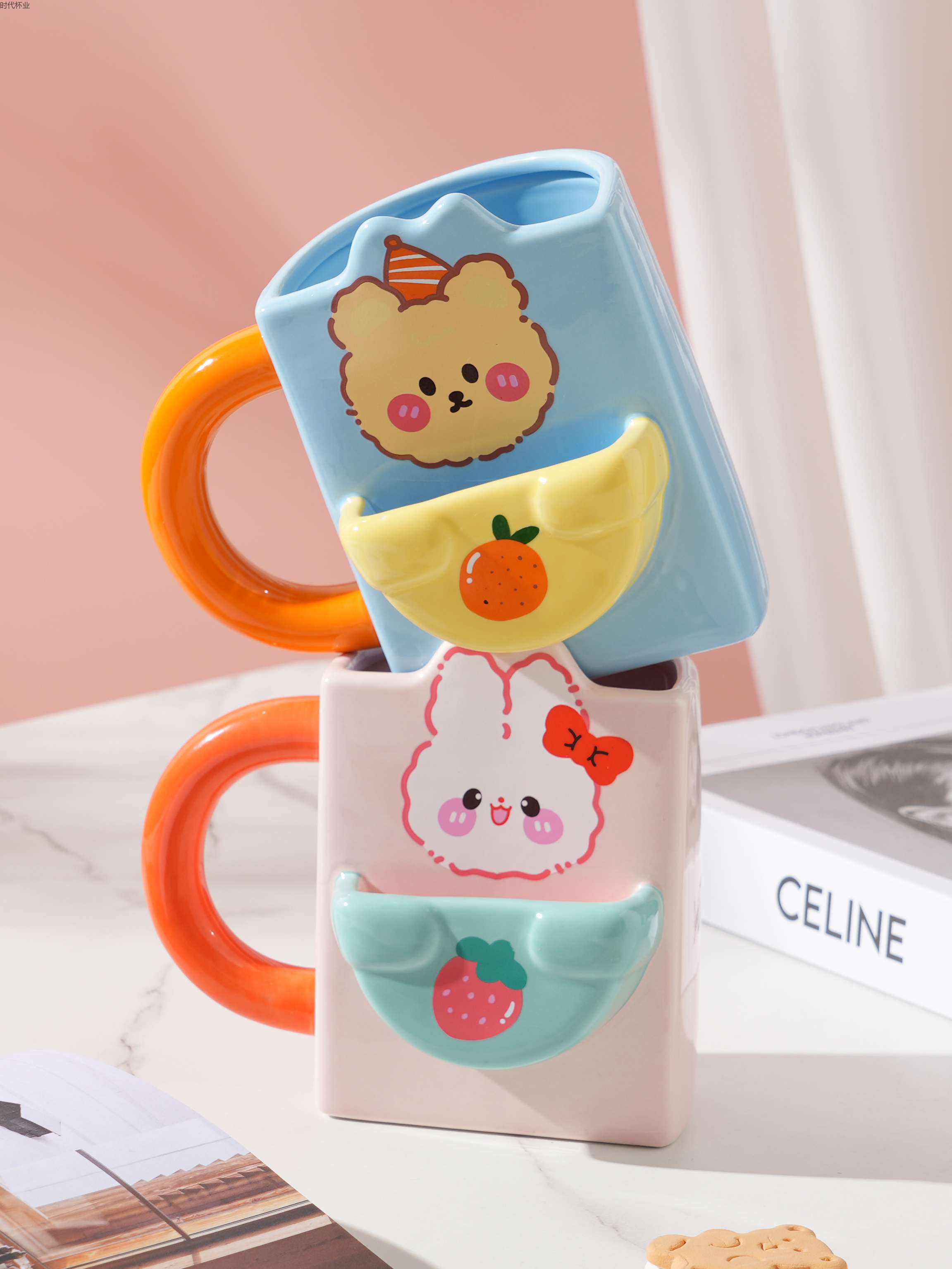 创意卡通陶瓷马克杯送礼情侣礼品早餐牛奶杯详情2