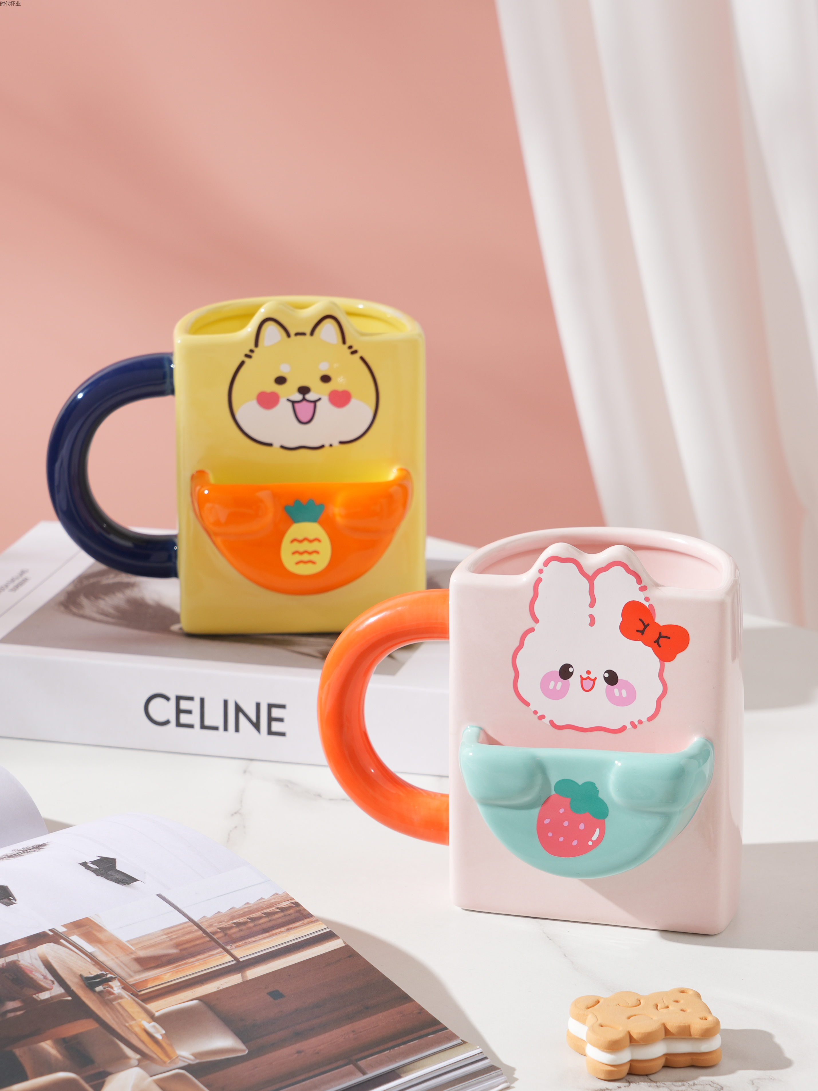 创意卡通陶瓷马克杯送礼情侣礼品早餐牛奶杯详情1