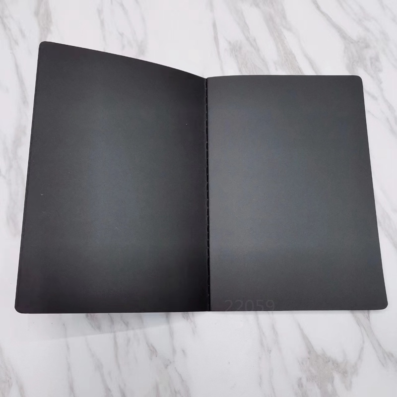 Black paper notebook highlighter blank black paper inner pages Diary Doodle black Sketchbook A5 B5 details Picture