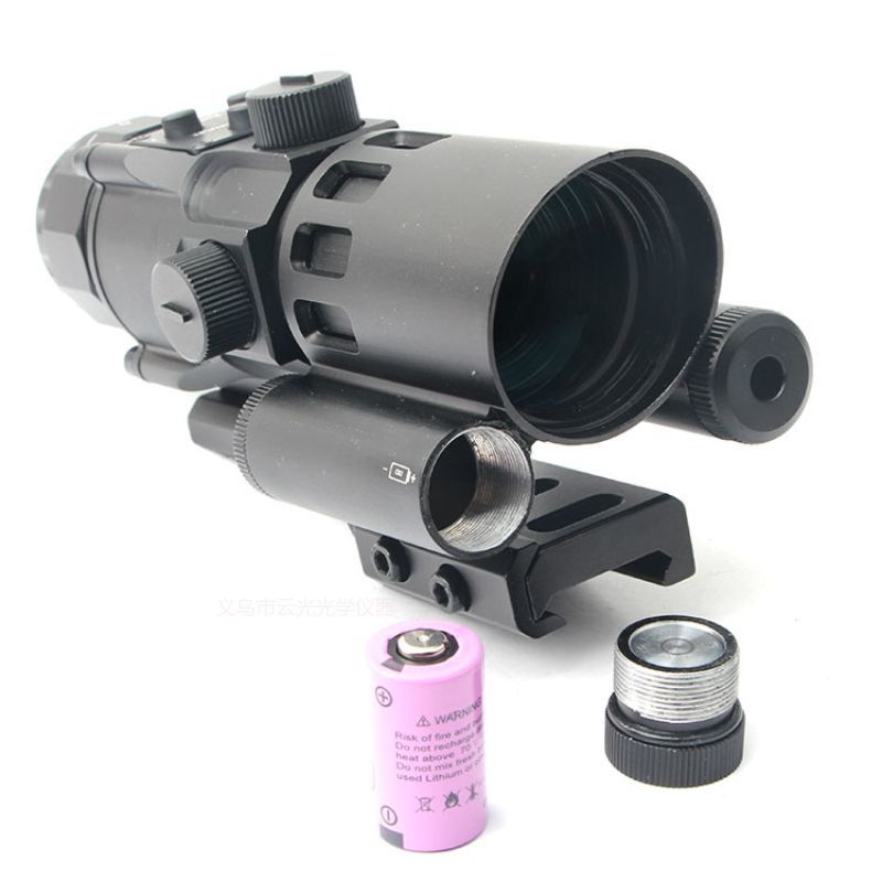Metal 4x32 optical magnifying glass red laser integrated outdoor tactical sight Application Scenario