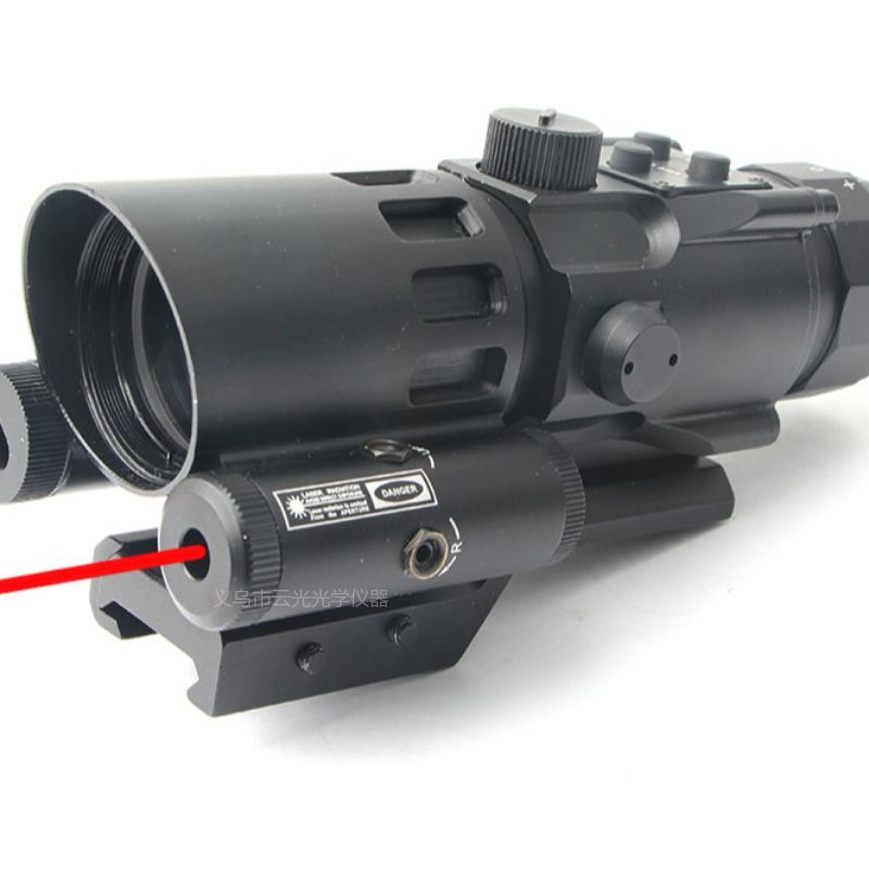 Metal 4x32 optical magnifying glass red laser integrated outdoor tactical sight Specification image