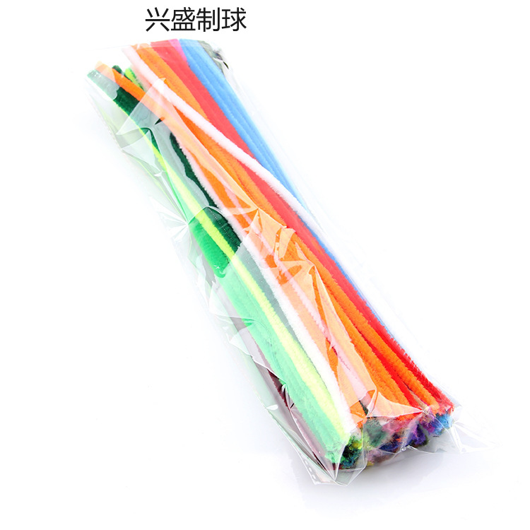 批发扭扭棒毛根毛条 diy益智玩具环保涤纶单色绒条幼儿园手工材料详情5