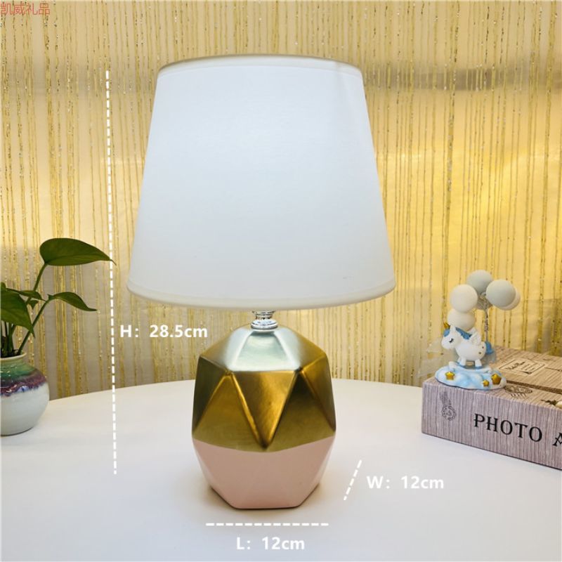 Modern Pink Gold Combination Fashion Ceramic Table Lamp Home Table Lamp Decoration Table Lamp Crafts Kwei Gift Kw20088/89 Item Picture