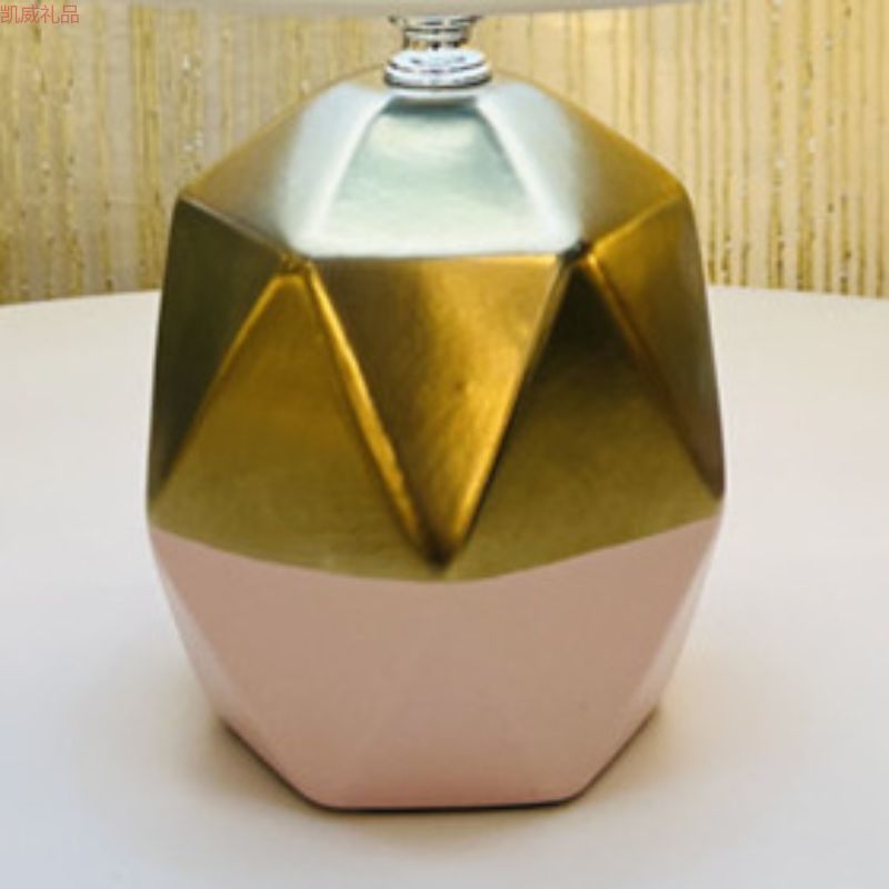 Modern Pink Gold Combination Fashion Ceramic Table Lamp Home Table Lamp Decoration Table Lamp Crafts Kwei Gift Kw20088/89 Specification drawing