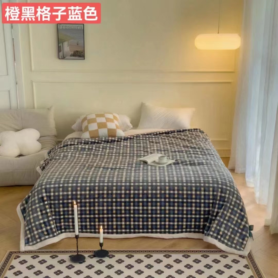 The 2023 new product, snow cotton velvet blanket, thickened composite anti-static cloud blanket, single-layer AB version, all-season multi-purpose craft blanket pic 1