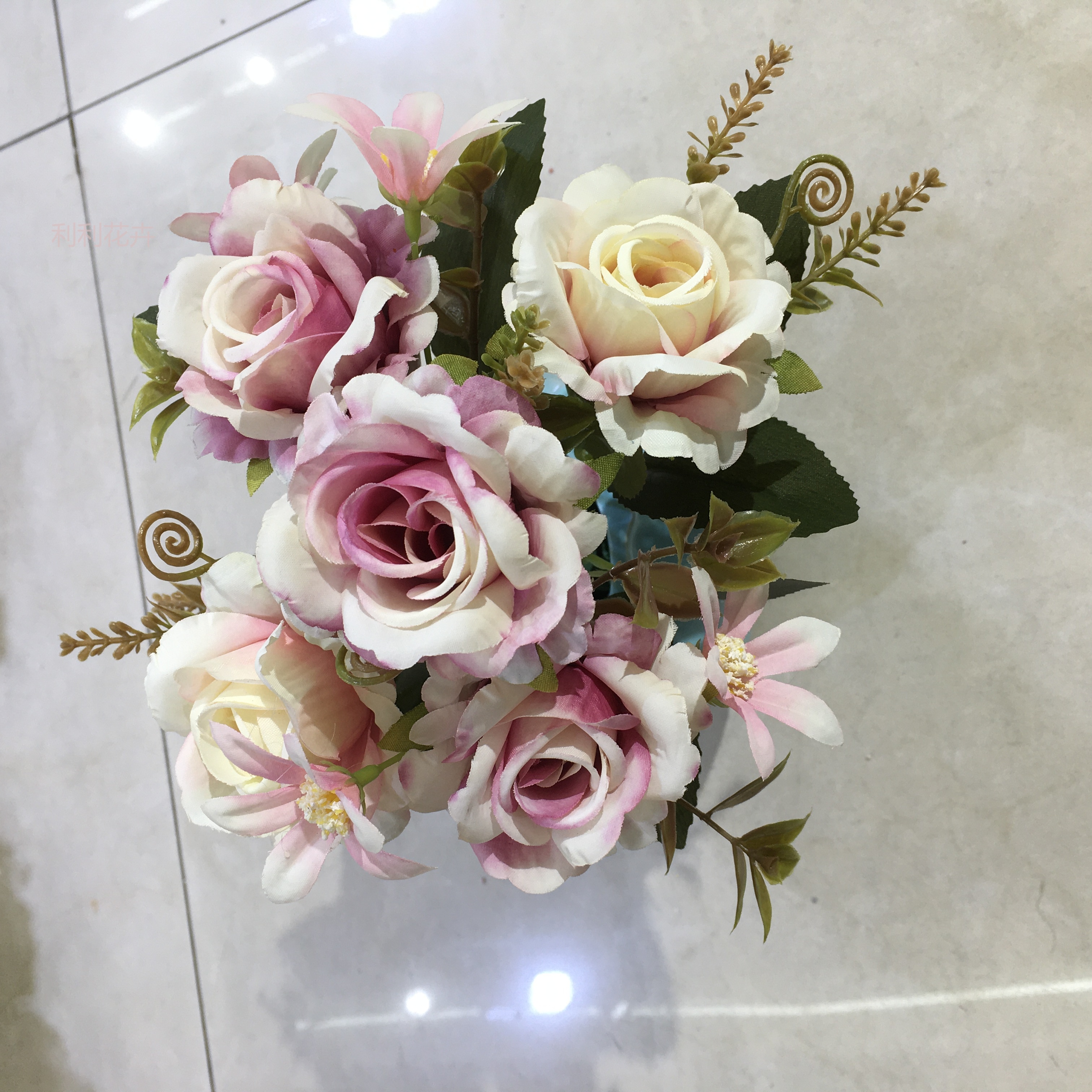 Lili artificial flower wholesale, living room ornaments, venue decoration artificial flower 5-pronged Empress rose pic 6