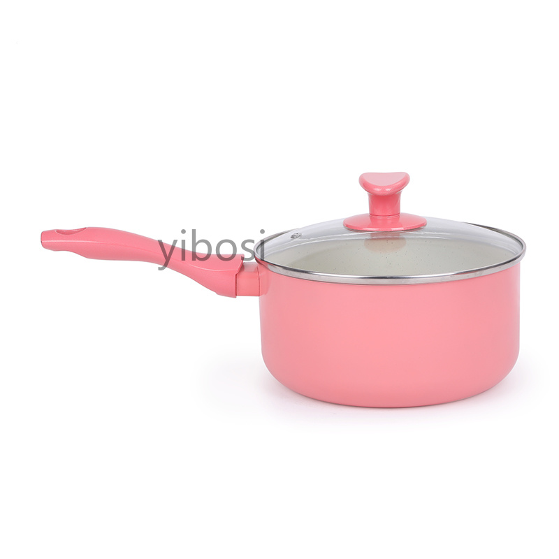 Tourmaline milk pot, small soup pot, non-stick pot, instant noodle pot, hot milk pot, small stew pot, gas induction cooker, universal Specification image