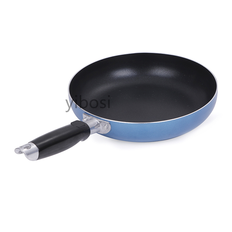 High-quality stainless steel frying pan, flat-bottomed egg and steak frying pan, household antibacterial aluminum pan details Picture