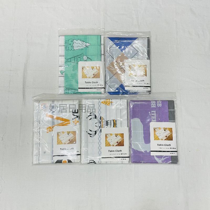 工厂批发-PEVA材质 8丝--73g/㎡花台布印花桌布防油防水TE-15
