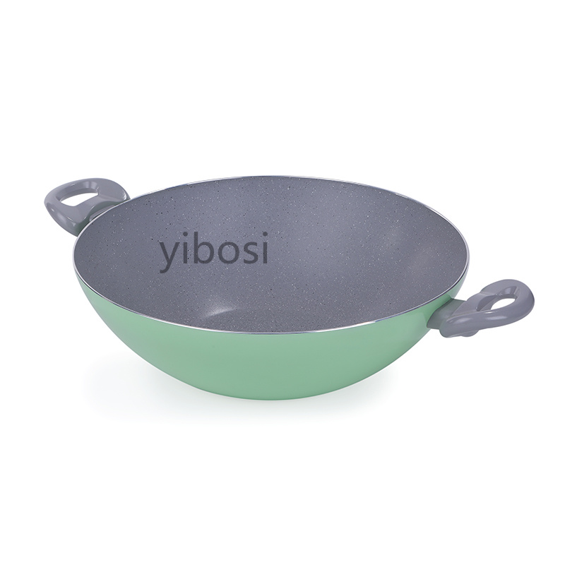 Factory direct sales of high-quality wok, tourmaline, household wok, non-stick pan, steak, egg and pancake pan sets Specification image